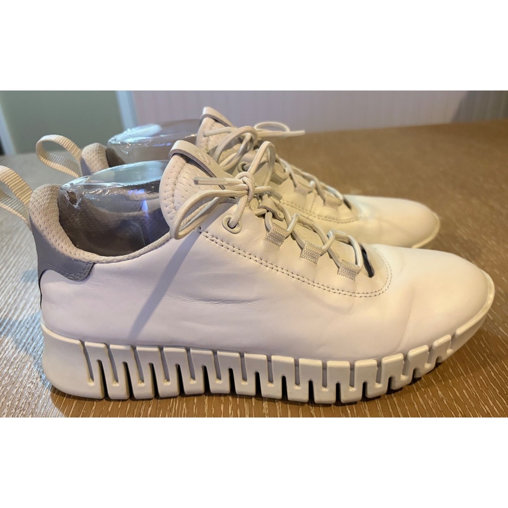 ECCO Gruuv W White Leather Leisure Walking Trainers Sneakers Women's Sz 39